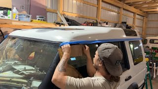 2004 Land Rover Discovery 2 Headliner Removal Sunroof Motor Rebuild Roof RePaint [upl. by Naihtsirc]