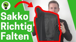 Sakko Falten für Koffer ✅ ULTIMATIVE ANLEITUNG Wie Herren Jacket amp Anzug in Koffer Packen [upl. by Nalda]