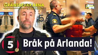 Berusad man blir HYSTERISK när han nekas sitt flyg  Gränsbevakarna Sverige  Kanal 5 [upl. by Kylynn]