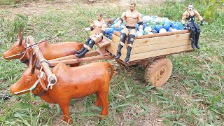 Making cow bullock cart from wood  DIY woodworking projects [upl. by Ahsoyem]