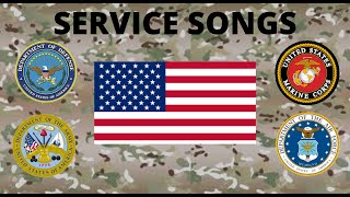 NAVY MARINES ARMY amp AIR FORCE SERVICE SONGS W LYRICS [upl. by Akirret]