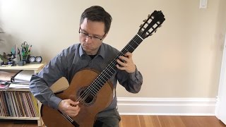 Brouwer Etude No 7 Estudios Sencillos and Lesson for Classical Guitar [upl. by Soinski]