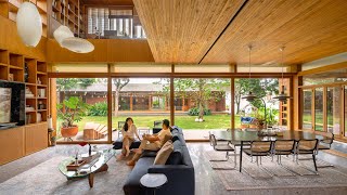 Inside An Architect’s Mid Century Modern Home Inspired By Frank Lloyd Wright  Jakarta Indonesia [upl. by Ramma969]