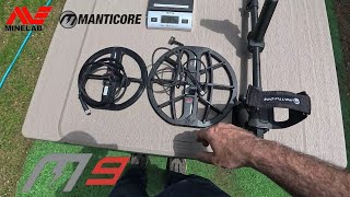 MINELAB MANTICORE M9 COIL  DEPTH amp UNMASKING TEST [upl. by Wallinga]