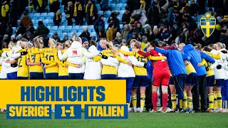 Sembrant räddar oavgjort med sen kvittering  Highlights SverigeItalien 11 [upl. by Westfall587]