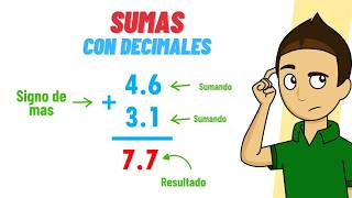 SUMA CON DECIMALES Super facil  Para principiantes [upl. by Seuqram206]