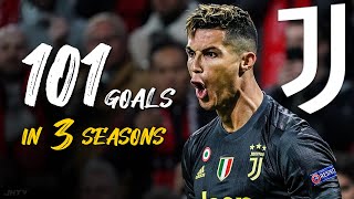 🤯 101 GOALS in 3 SEASONS  Cristiano Ronaldo at Juventus 20182021 [upl. by Eylrac]