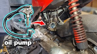 Daelim AFOUR 50 motorcycle oil pump repair [upl. by Aipotu]