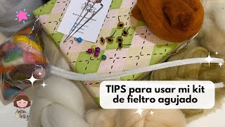 Cómo usar tu kit de FIELTRO AGUJADO  TIPS para principiantes [upl. by Llehcnom]