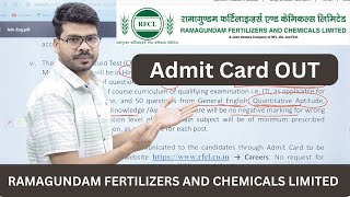 RFCL Admit Card OUT  RFCL Recruitment2024 [upl. by Secnarf]