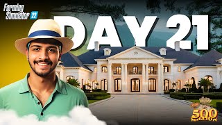 NEW MANSION IN OUR FARM  DAY21  FARMING SIMULATOR 22  HINDI  TrazyL01 [upl. by Lemuel]