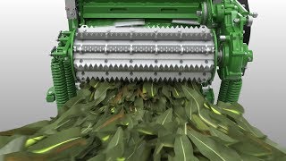 John Deere  9000 Series Animation Cropflow [upl. by Shandee]