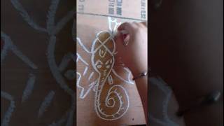 How to draw lord Ganesh ji it is easy to draw viral trending art ytshorts [upl. by Llatsyrc412]