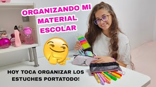 Haul de material escolar 202425organizo los estuches portatodo [upl. by Anerahs]