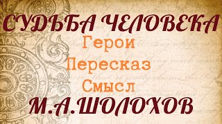 quotСУДЬБА ЧЕЛОВЕКАquot Краткий пересказ Герои Смысл Шолохов МА [upl. by Merrili]