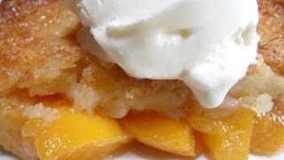 How to make Peach Cobbler  Canned Peaches  Fast [upl. by Brigit119]