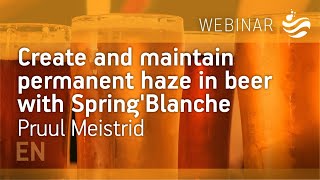 Create and maintain permanent haze in beer with SpringBlanche x Pruul Meistrid 1Fermentis webinar [upl. by Sheri]