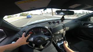 POV drive in a Tuned 370z with Tomei Exhaust Pops  Bangs and Pulls [upl. by Gilbertina]