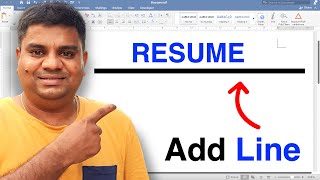 How To Add Horizontal Line in Word  For Resume [upl. by Ihteerp]