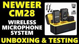 NEEWER CM28 Wireless Microphone System  Unboxing amp Testing [upl. by Erasmus]