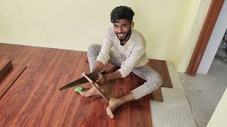 कोठामा पार्केटिङ कसरी गरिन्छ ✅️ laminate flooring fitting in Nepal ↖️ parketing flooring wood [upl. by Jenn]