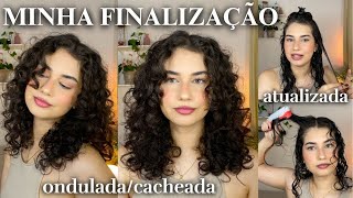 minha finalização atualizada 🤍 cabelo onduladocacheado [upl. by Bertine859]