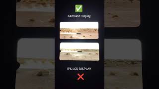 Lcd Display vs Super Amoled Display Comparison Black Colour Test shorts display smartphone [upl. by Strephon461]