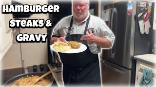 Hamburger Steaks amp Gravy  Fat Daddy Eats Recipe [upl. by Nireves]