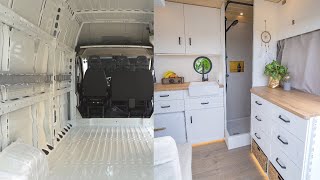 VAN CONVERSION Timelapse  Luxury DIY Campervan with SHOWER  Vanlife [upl. by Siger]