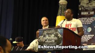 Adrien Broner Calls Jessica LIVE during presser [upl. by Ytirahc]