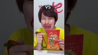 Big Worm Vs Small Worm Challenge help facts kindness shortvideos food [upl. by Tom]