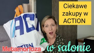 Zmiany w salonie  Ciekawe zakupy w ACTION za 50€  Ojejku szczury 🤯 życiehaulsalonaction [upl. by Filide679]