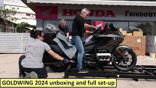 Unboxing 2024 HONDA GOLDWING 1800cc and full setup [upl. by Eaner]