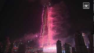 Official Video of 2013 Burj Khalifa New Years Eve Fireworks [upl. by Sudnak405]