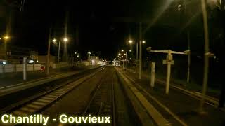 Cab Ride RER D Creil à Corbeil  Essonnes via Evry Courcouronnes SemiDirect Nuit [upl. by Sylvan]