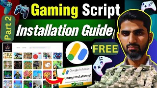 How to Install Zontal Game Script  Gaming Script Setting for AdSense Approval [upl. by Yolane]