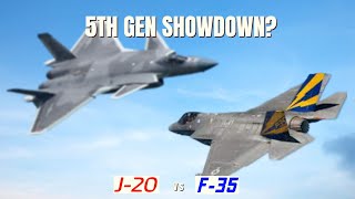 US F35 vs Chinese J20 Showdown in the East China Sea [upl. by Ahsiuqel564]