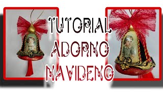 🎄☃️TUTORIAL ADORNO NAVIDEÑO VINTAGE☃️🎄 [upl. by Bethena]