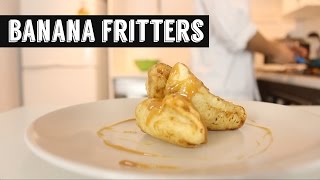 How to Make Banana Fritters with Caramel  Recipe [upl. by Elegna]