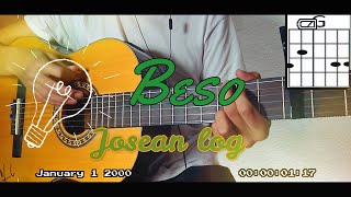 Beso  Josean Log  Guitarra tutorialACORDESMusic CoverMtz [upl. by Yeldoow]