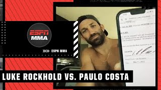 Luke Rockhold signs his contract to fight Paulo Costa DURING the interview 👀🍿  ESPN MMA [upl. by Jacklyn]