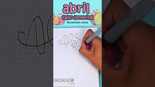 shorts ABRIL en FALSO LETTERING lettering studygram easter pascua [upl. by Wickner]