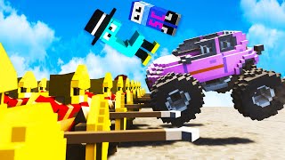 We Crash Monster Trucks into Spartans and Fly Out of Windshields in Teardown [upl. by Torrence]