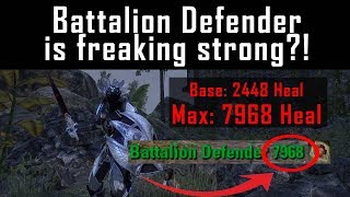 The Battalion Defender Set is insanely strong  ESO Elder Scrolls Online [upl. by Naig577]