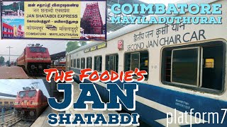 Train Journey  Coimbatore to Mayiladuthurai by 12084 Jan Shatabdi Express in Second Jan Chair Car [upl. by Aarika]