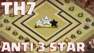 Clash of Clans  TH7 War Base with Air Sweeper  ANTI DRAGON  Anti Everything  Best Defense [upl. by Anailil604]