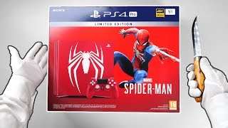 PS4 Pro quotSPIDERMANquot Limited Edition Console Unboxing Marvels SpiderMan Amazing Red Playstation 4 [upl. by Grondin]