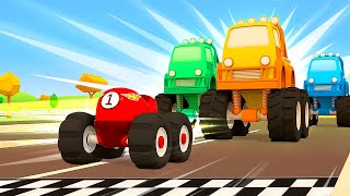 New race for small cars for kids Helper Cars cartoons for kids amp full episodes of cartoons [upl. by Enitsirc]