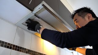 How Do I Replace My Old Kitchen Rangehood  DIY  Timelapse Video [upl. by Butta]