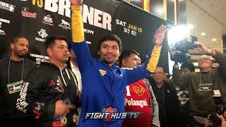 VEGAS STILL LOVES MANNY MANNY PACQUIAOS LAS VEGAS GRAND ARRIVAL FOR HIS BRONER FIGHT [upl. by Anigal716]